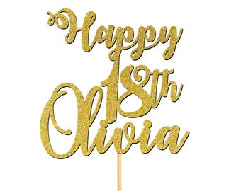 Personalised Custom 18th Birthday Cake Topper Party - Etsy