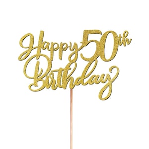 Personalised Happy 50th Birthday Cake Topper Custom Toppers | ANY AGE 25th 30th 40th [1472]