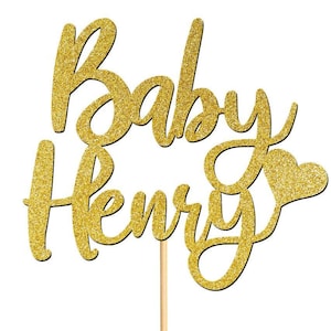 Personalised Baby Shower Cake Topper Custom Toppers | ANY NAME Baby Shower Girl Boy [1232]