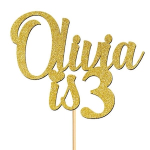 Personalised 3rd Birthday Cake Topper Custom Toppers | 4th 5th 7th Kids Name Boy Girl [1150]