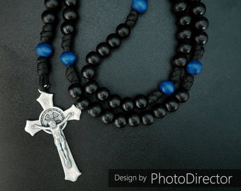 First Responder (Police Dept.) Paracord Rosary