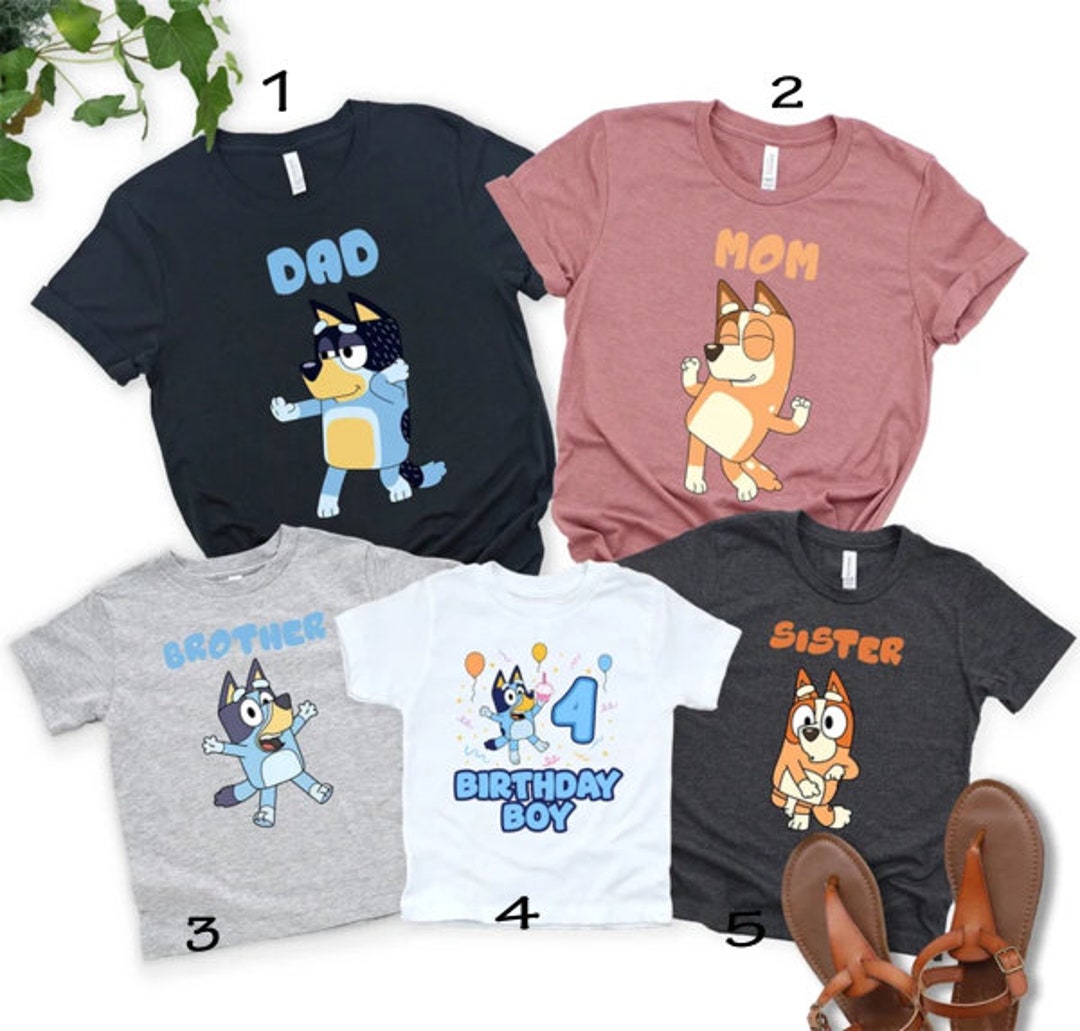 Bluey Shirts for Family Bluey Shirts Bluey Birthday Tees Etsy