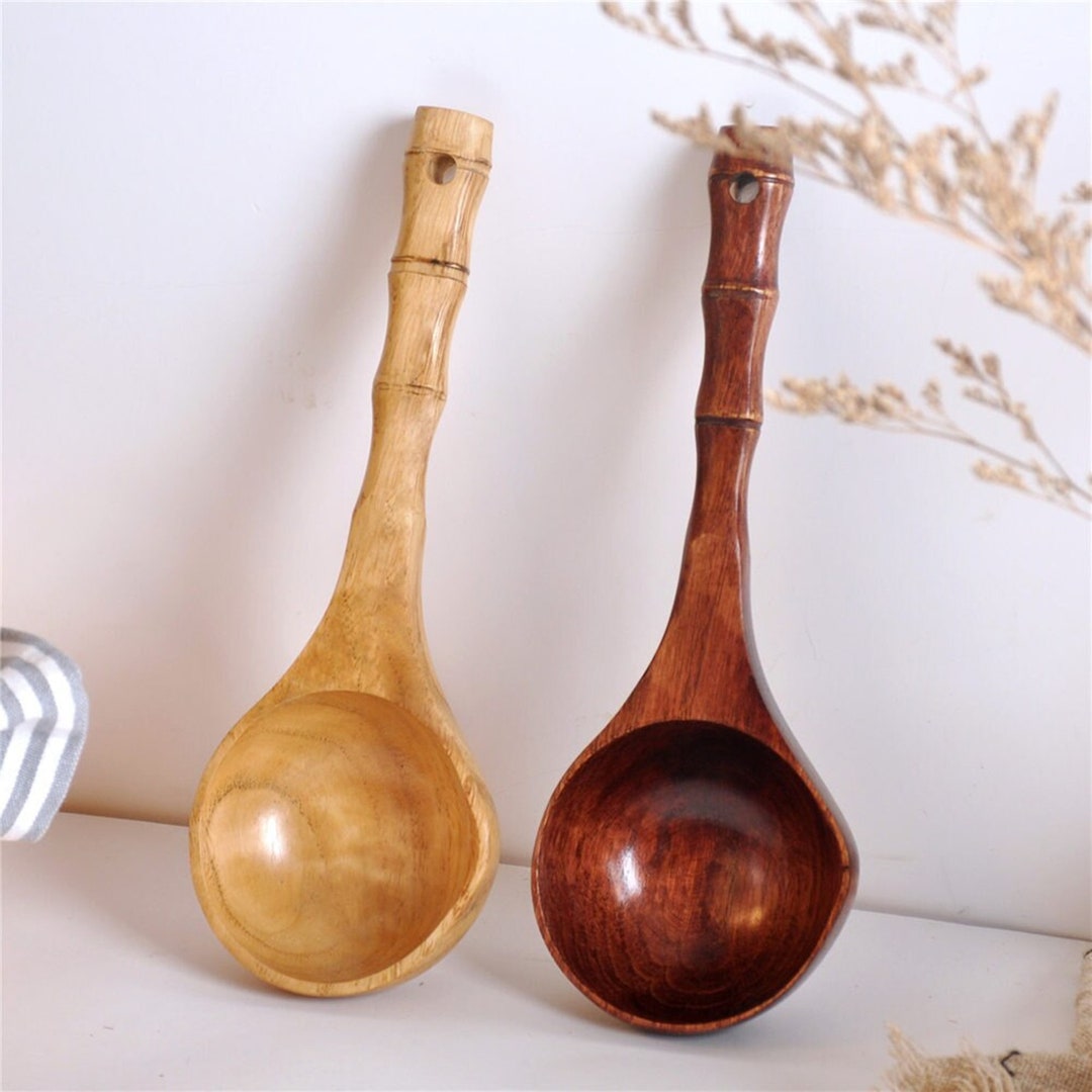 Wooden Large Soup Scoops Long Handle Cooking Scoop Japanese Etsy