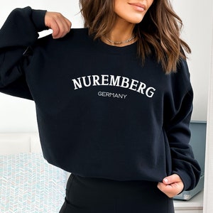 Nuremberg Germany Sweatshirt Gift to Travel Lover, Womens German Cozy Crewneck Pullover, Mens Ancestry Vacation Trip Shirt EU Travel Present