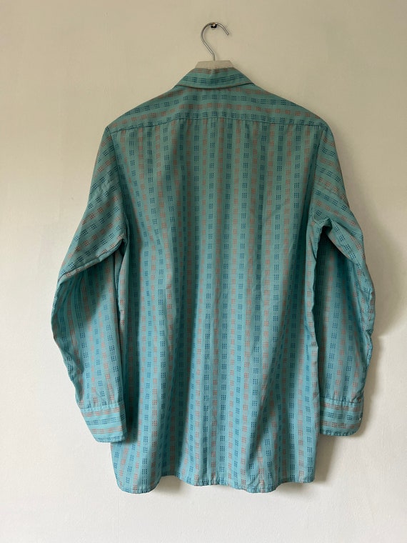 Vintage 70s Geometric Pattern Long Sleeve Dagger … - image 10