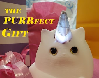 Caticorn Cutie Soft Glow Light // Holiday GIft // Cat Unicorn nightlight // Magic Birthday Present