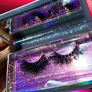 Professional Baddie lashes lash extensions wispy thick mega volume black customizable handmade glue not included