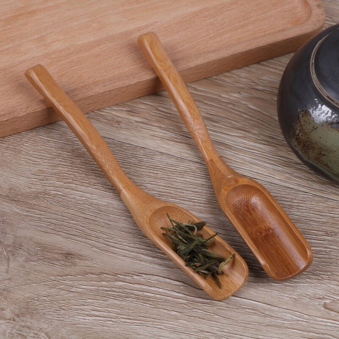 New Natural Bamboo Tea Spoon Honey Sauce Suger Wooden Spoons Etsy