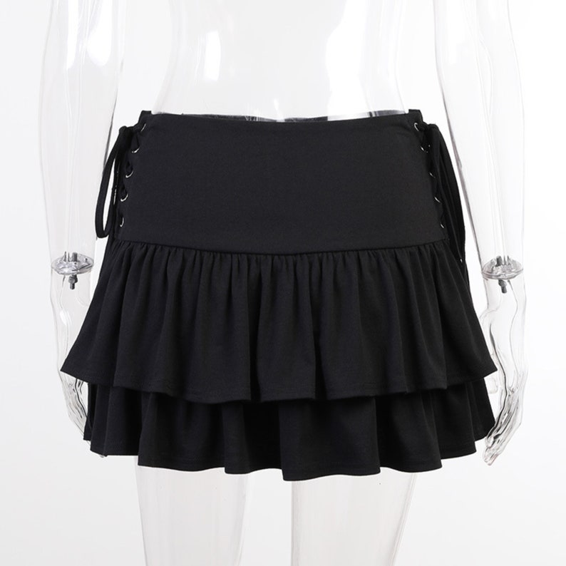 Ruffle Mini Skirt Streetwear Mall Skirt Women Harajuku All - Etsy