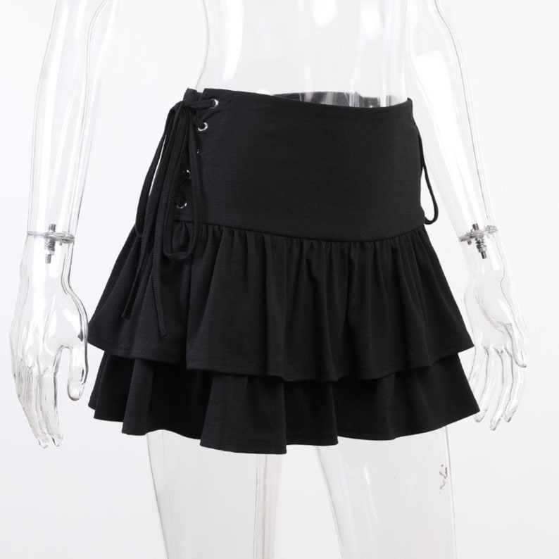 Ruffle Mini Skirt Streetwear Mall Skirt Women Harajuku All - Etsy