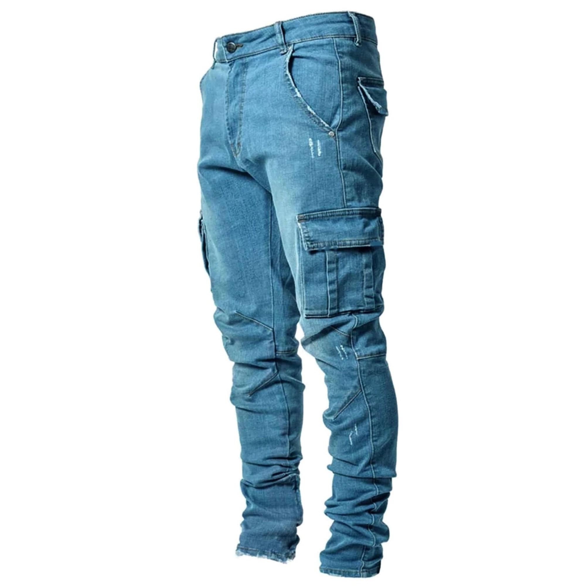 Denim Cargo Pants - Etsy