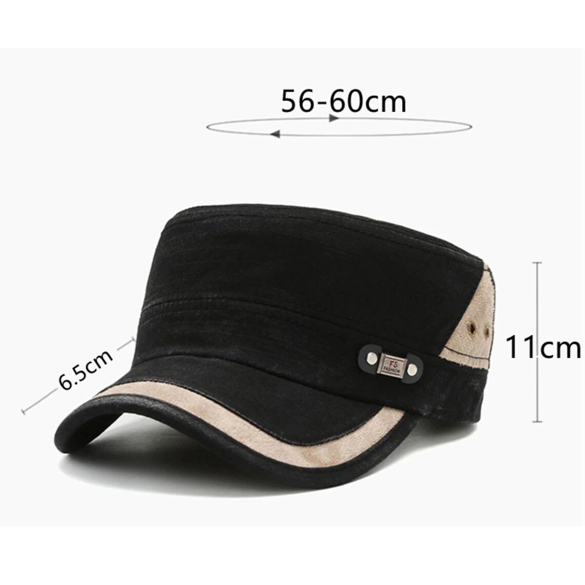 Solid Flat Top Military Hats All Cotton Army Baseball Cap for Etsy