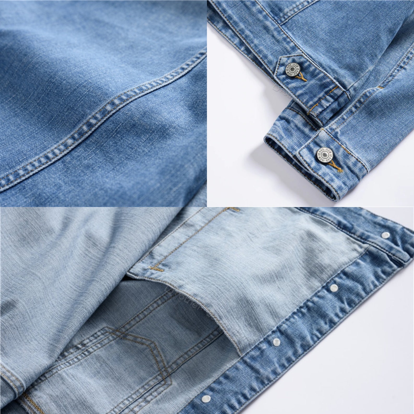 Classic Style Men's Vintage Blue Denim Jacket Spring and Etsy