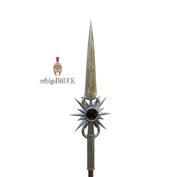 Shadowheart Cosplay - Spear of Night | passend für Baldurs Gate 3 Selune Cosplay | 3D Druck | Replikat Replica | Fan-Art Prop