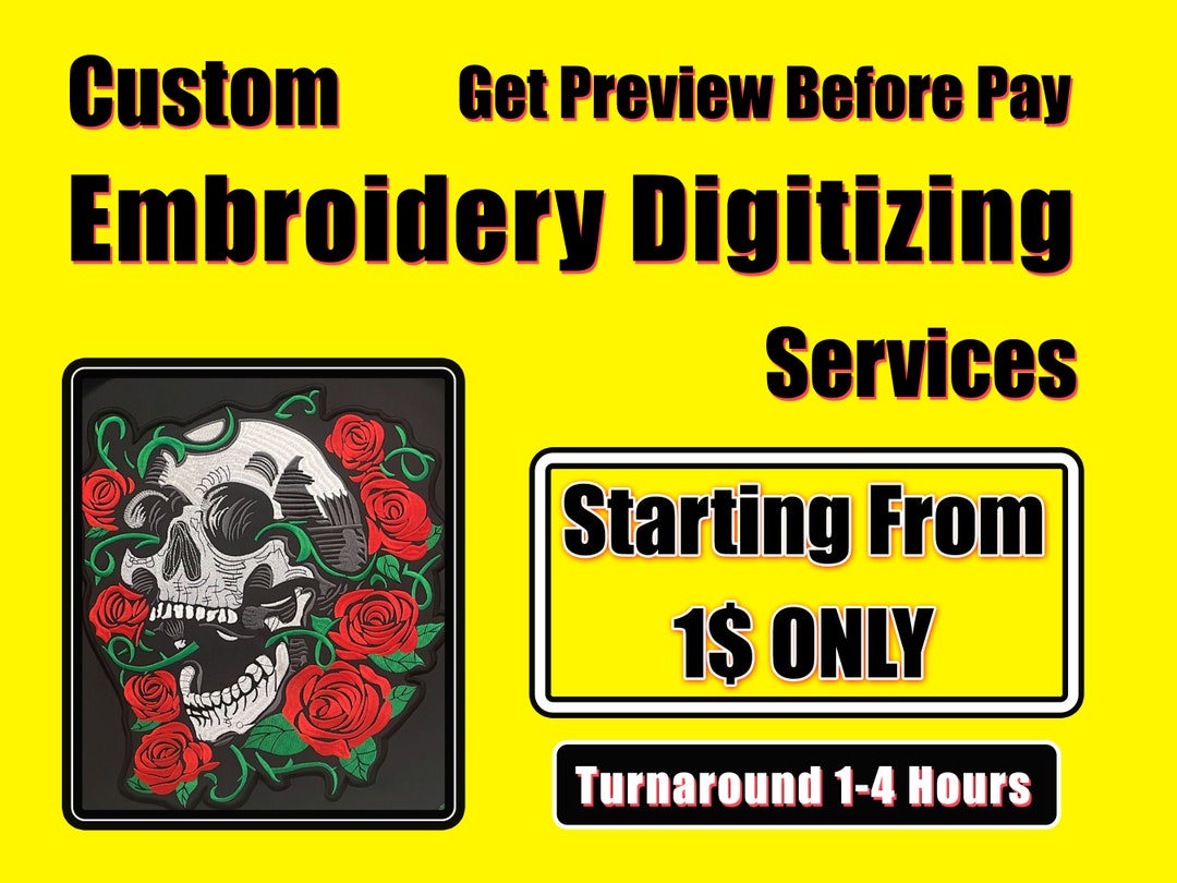 Convert Photo to Embroidery File Format Custom Embroidery Etsy