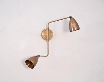 Lichte tinten gebogen arm handgemaakte vintage muur Mid-lichtarmatuur Licht meerdere afwerkingen Lamp Gouden plafondlamp voor woondecoratie