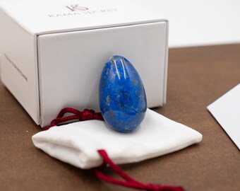 Premium Lapis Lazuli Yoni Egg, Crystal Yoni Egg, Natural Blue Lapis Egg, Healing Stone Gift for her, Vaginal Massage Gemstone by Kama-Secret