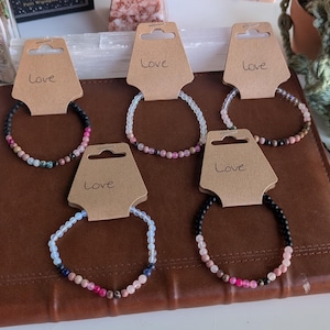 Love Crystal Bracelet, Love Bracelet, Jewelry for Love, Bracelets for Love, Crystals for Love, Love Crystal Jewelry - 4mm