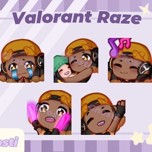 Raze Valorant Emote 5er Set | Twitch | Zwietracht | YouTube