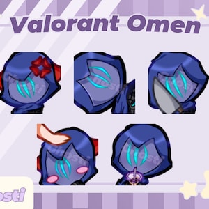 Omen Valorant Emote Set of 5 | Twitch | Discord | YouTube