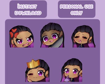 Valorant Reyna Emotes for Twitch YouTube and Discord