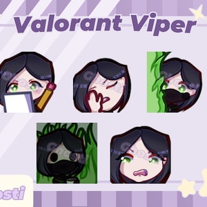 Viper Valorant Emote Set of 5 | Twitch | Discord | YouTube
