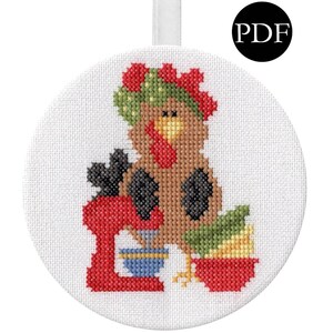 Mixing Molly Cross Stitch Pattern - Stitchery Barn - Farmhouse Collection - PDF Pattern