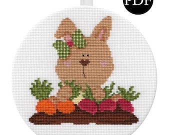 Ginger's Little Patch Cross Stitch Pattern - Stitchery Barn - In the Garden Collection - PDF Pattern