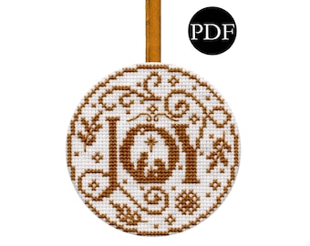 Joy - Festive Ornament Two - Stitchery Barn - Christmas Collection - PDF Pattern