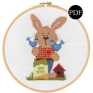 Bodie's Birdhouse Cross Stitch Pattern - Stitchery Barn - In the Garden Collection - PDF Pattern