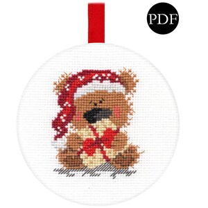 Santa&#39;s Helper Cross Stitch Pattern - Stitchery Barn - Christmas Collection - PDF Pattern