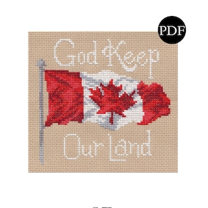 Canadian Flag Cross Stitch Pattern - Stitchery Barn - 2024 Collection - PDF Pattern