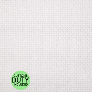 18 Count White Aida Cloth: Cross Stitch Fabric (18x28 inch)