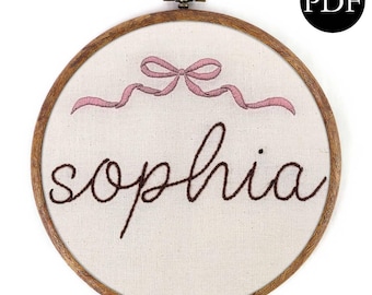 Custom Name Ornament Embroidery Pattern (PDF Pattern)