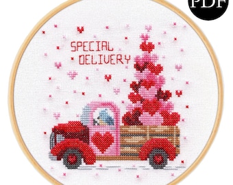 Special Delivery Cross Stitch Pattern - Stitchery Barn - Loads of Love Collection - PDF Pattern