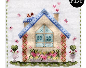 Love Blooms Here Cross Stitch Pattern: Spring Happy Home Collection (PDF Pattern)