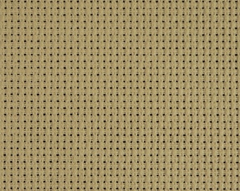 May include: A close-up of a beige woven fabric with a grid pattern.