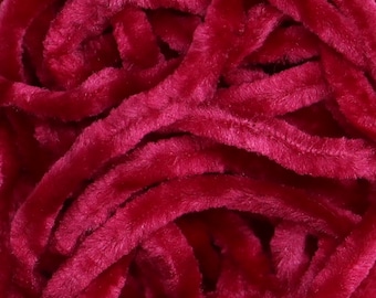 Chenille Trim, Berry Chenille Trim, 4 Yards, Cross Stitch Finishing Trim, Hand-Cut Chenille Trim, Edging Trim, Needlepoint Finishing Trim