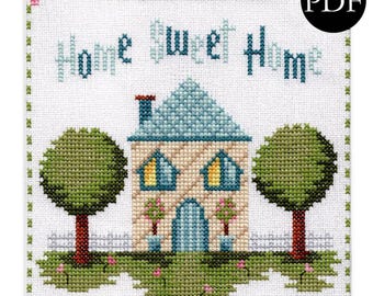 Home Sweet Cross Stitch Pattern: Spring House Collection (PDF Pattern)