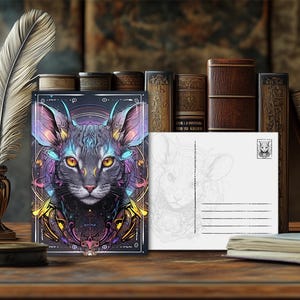 Postal de animal de poder místico: ratón: diseño espiritual, mensaje animal esotérico, impresión artística de alta calidad, regalo para amantes de la naturaleza