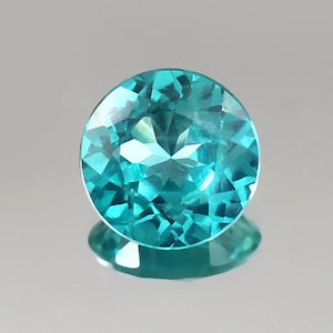 Blue Green Parti Sapphire: 6.40 Ct Ceylon Round Cut Gemstone