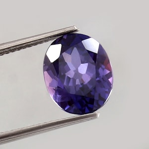 Saphir violet impeccable AAA, taille ovale en vrac, bagues en saphir d'excellente qualité et fabrication de bijoux, pierre précieuse 9 x 11 x 6 mm