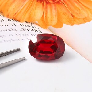 AAA 16x22x11 MM Flawless Mozambique Pegion Blood Red Ruby Loose Oval Cut Gemstone ,Splendid Glamorous High Quality Fashion Jewelry Making