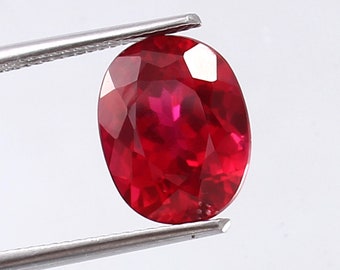 AAA Flawless Mozambique Pegion Blood Red Ruby Loose Oval Cut Gemstone ,Splendid Glamorous High Quality Fashion Jewelry Making Raw 6 Ct