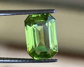 AAA Peridot Cut Stone Peridot Faceted, Peridot Radiant Shape Peridot Faceted Gemstone Natural Peridot Cut Loose Gemstone Making Jewelry