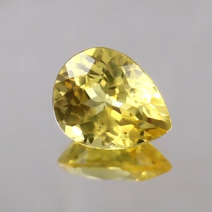AAA Ceylon Yellow Sapphire: 4.50 Ct Pear Cut Gemstone