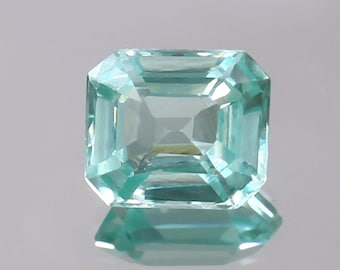 AAA Green Paraiba Tourmaline Radiant Cut Gemstone, 3.20 Ct