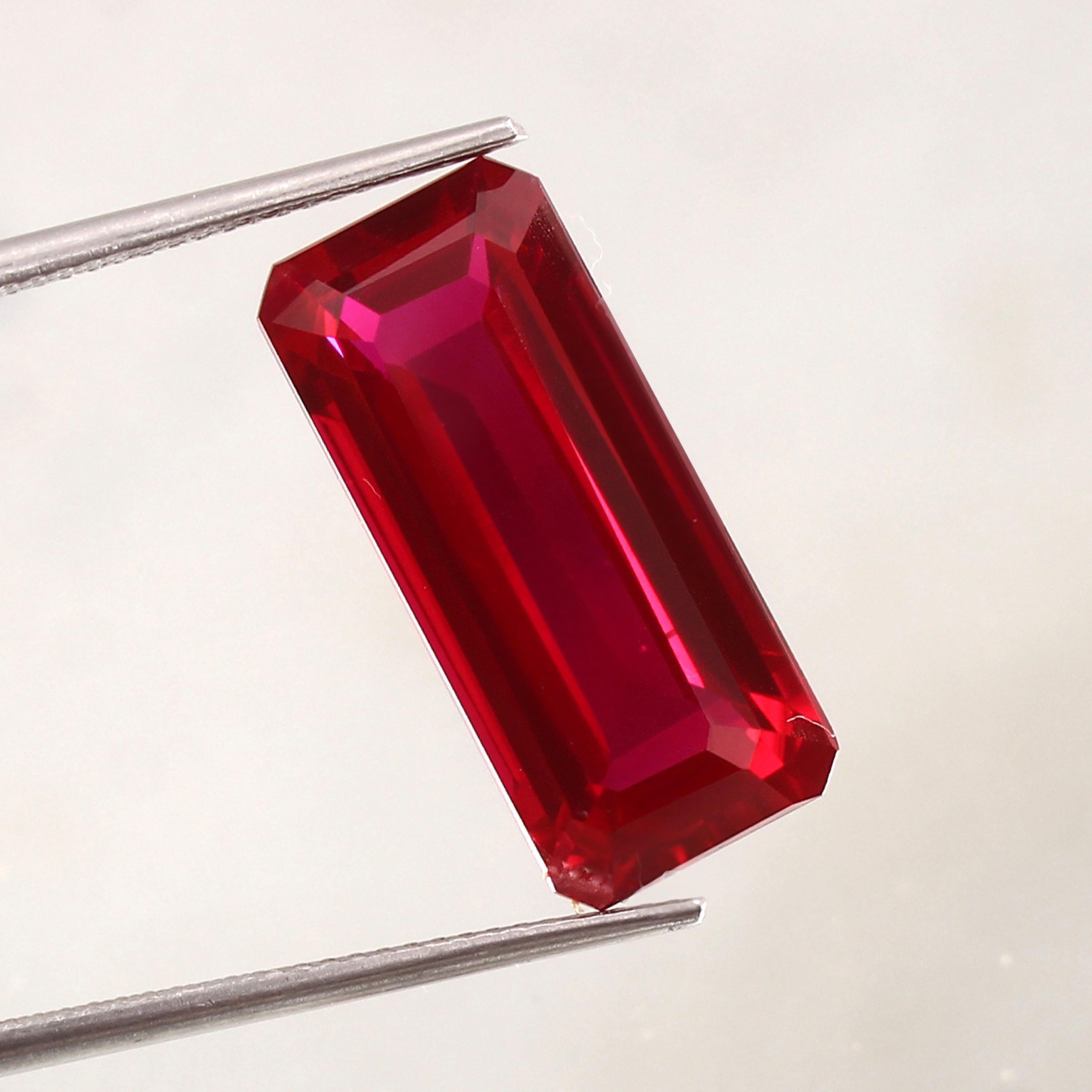 AAA 9X21X6 Flawless Mozambique Pegion Blood Red Ruby Loose Radiant