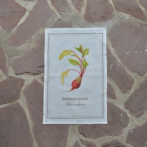 Art cloth - Beetroot - 100% French linen - hand-signed