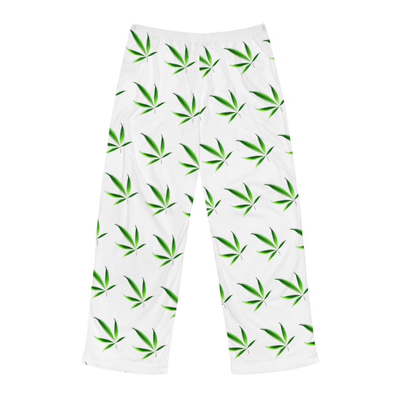 Men's Pajama Pants AOP White Weed Pattern Cannabis - Etsy